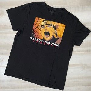 Vintage Naruto Shirt Black Size L